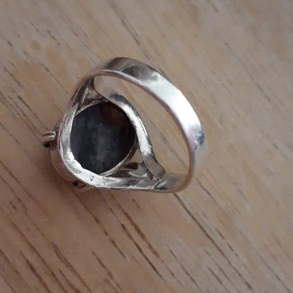 Sterling Silver Charoite Gemstone Ring T100 - Picture 10 of 14
